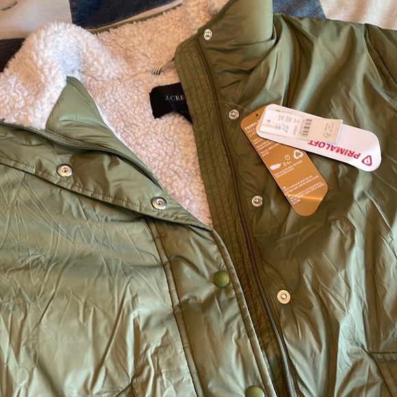 J. Crew Coat Size XL - Sherpa-Lined Puffer Jacket with PrimaLoft® - Picture 2 of 3
